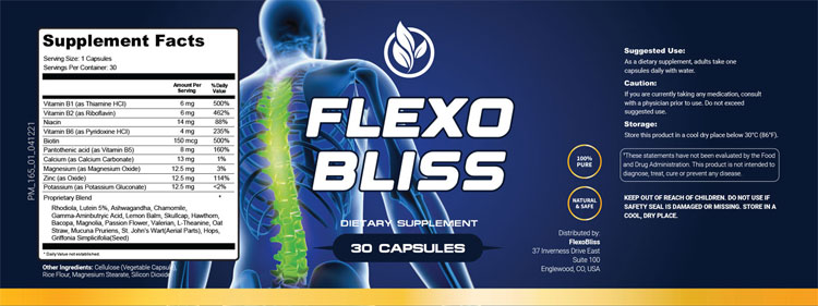 FlexoBliss-Supplement-Facts
