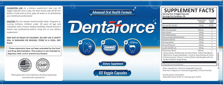 DentaForce Supplement Facts