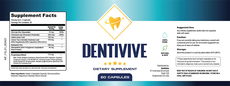 DentiVive Supplement Facts