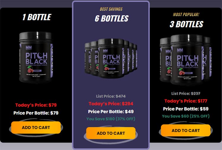 Pitch Black Price